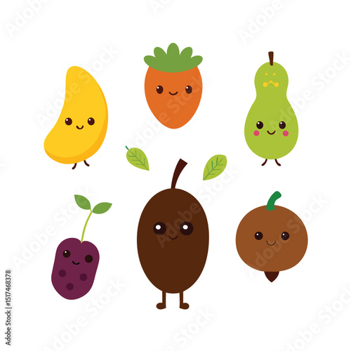 funny cartoon fruits