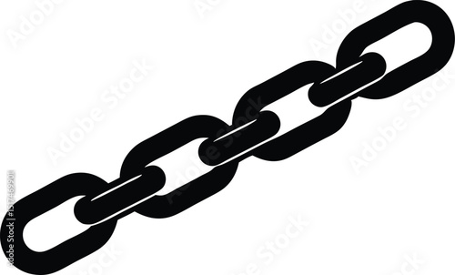 chain silhouette vector illustration.