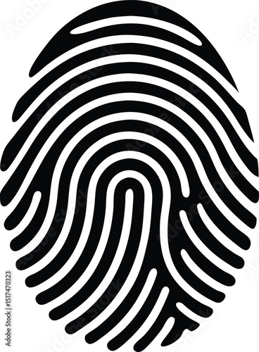 : finger print silhouette
