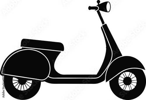 vintage scooter vector illustration