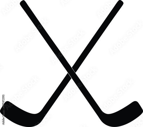 hockey stick and puck