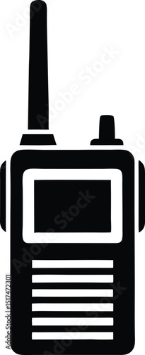  walkie talkie icon silhouette vector