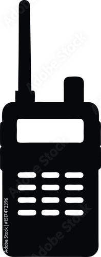  walkie talkie icon silhouette.