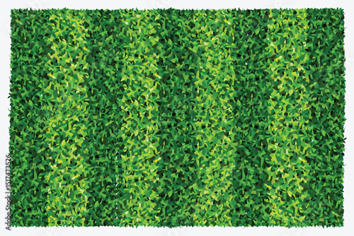 Green grass field background for sports and recreation. Realistic green lawn pattern and texture for background. Vector illustration.