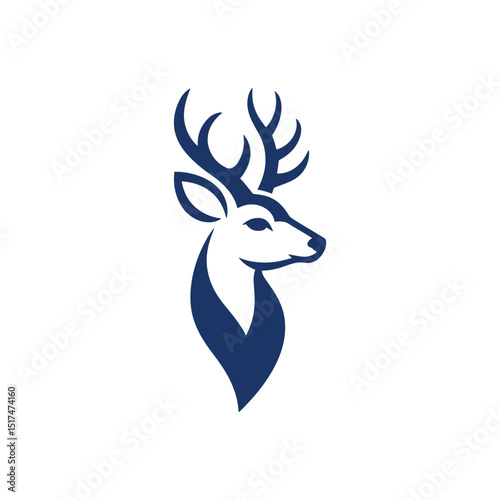 Deer Logo Design Vector, Unique and Professional Deer Vector, Deer Silhouette 