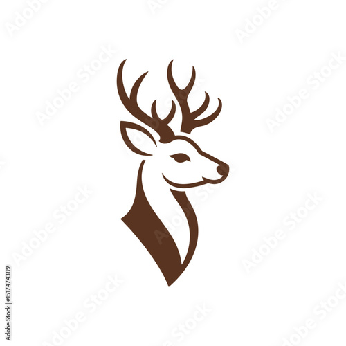 Deer Logo Design Vector, Unique and Professional Deer Vector, Deer Silhouette 