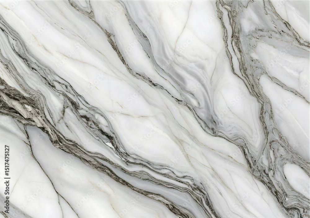 Obraz premium luxurious marble background smooth flowing veins in soft white and gray tones texture polished and glossy reflecting subtle light natural patterns