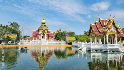 Photo of the name of Wat Lai, an ancient temple over 800 years old, Lopburi Province, Central Thailand.