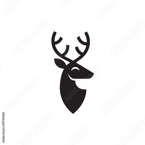 Deer Logo Design Vector, Unique and Professional Deer Vector, Deer Silhouette 