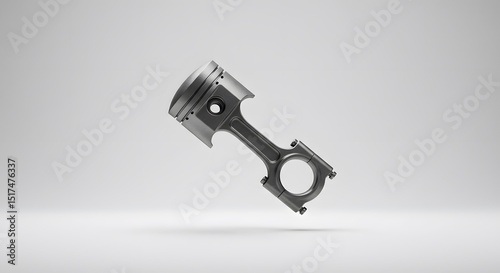 Precision Engineered Connecting Rod: A Detailed 3D Render of an Automotive Piston Connecting Rod