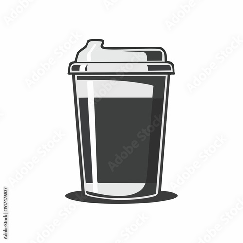 Wallpaper Mural Disposable Coffee Cup  A Simple Illustration of a Take Away Drink Container Torontodigital.ca