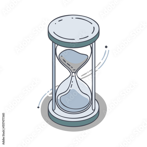 Hourglass icon for time management websites, waiting interface designs, deadline reminder applications, processing indicators, and productivity blog materials