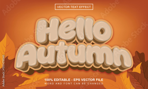 Hello autumn editable text effect