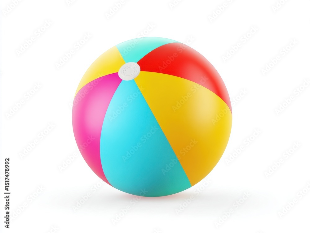 Colorful inflatable beach ball isolated on white background
Colorful inflatable beach ball isolated on white background