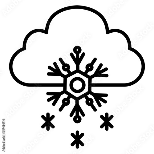 Snowing Vector Icon