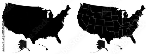 United States map sets. United States of America