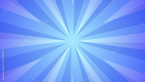 Blue Animation Background, Seamless Rotating Sunburst Animated Background Loop in Blue Color