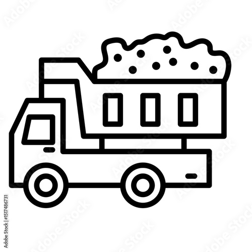 Dump Truck Vector Icon