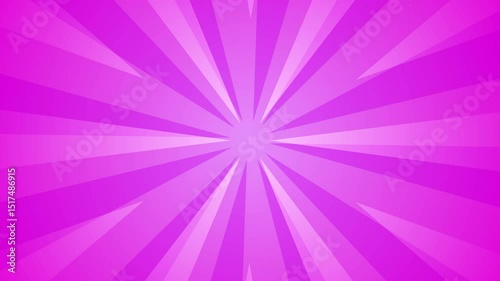 Pink Animation Background, Seamless Rotating Sunburst Animated Background Loop in Pink Color