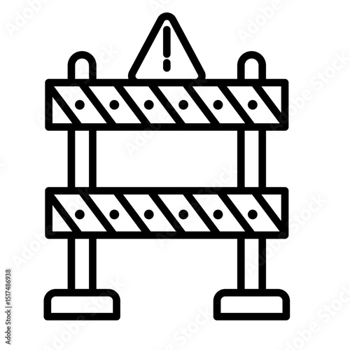 Road Block Vector Icon