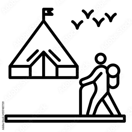Pilgrimage Vector Icon