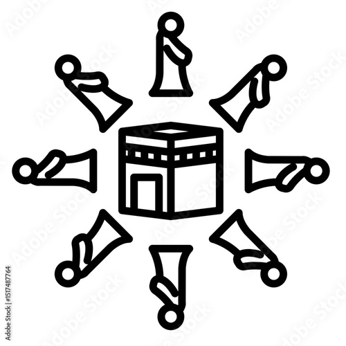 Tawaf Vector Icon