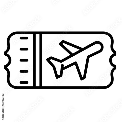Plane Ticket Vector Icon