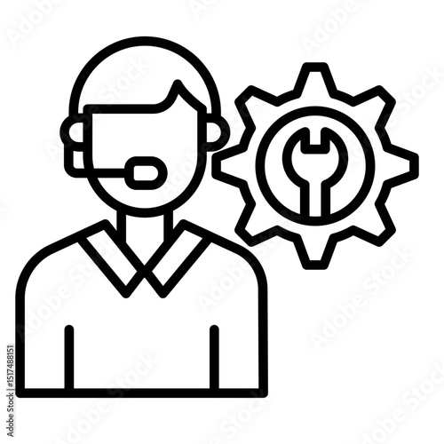 Technical Service Business Vector Icon