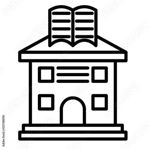Public Library Vector Icon