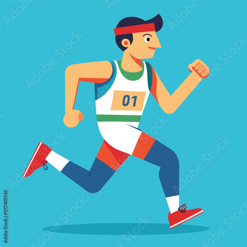 Marathon run vector