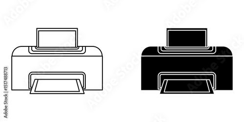weight scale icon white on background printers icon white on background