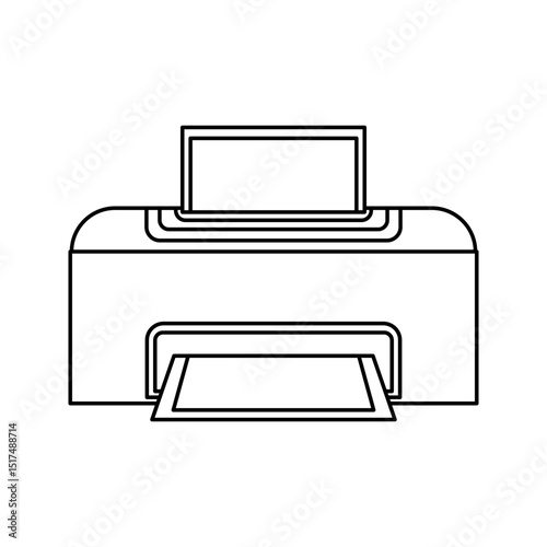  printers icon white on background
