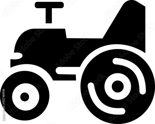 Tractor Icon Design with Editable Stroke. Suitable for Infographics, Web Pages, Mobile Apps, vector illustration. Agricultural tractor - transport for farm in flat style. on transparent background