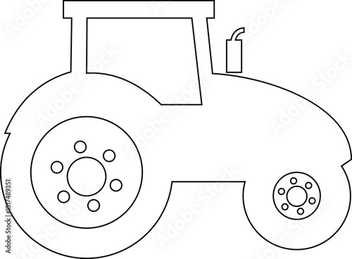 Tractor Icon Design with Editable Stroke. Suitable for Infographics, Web Pages, Mobile Apps, vector illustration. Agricultural tractor - transport for farm in flat style. on transparent background