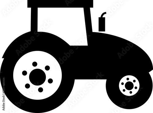 Tractor Icon Design with Editable Stroke. Suitable for Infographics, Web Pages, Mobile Apps, vector illustration. Agricultural tractor - transport for farm in flat style. on transparent background