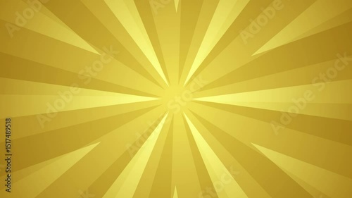 Gold Animation Background, Seamless Rotating Sunburst Animated Background Loop in Gold Color
