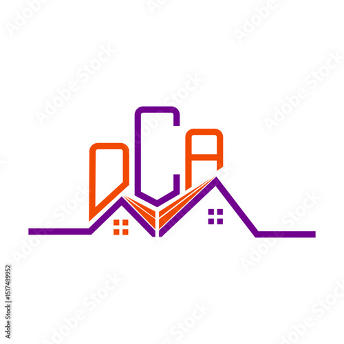 OCA Real State logo design, OCA simple and modern logo. OCA luxurious alphabet design