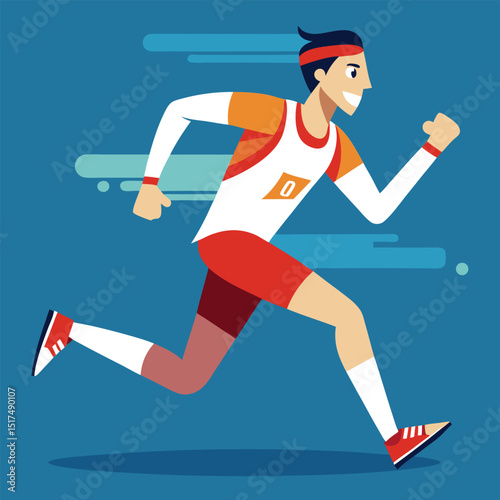 Marathon run vector
