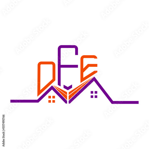OFE Real State logo design, OFE simple and modern logo. OFE luxurious alphabet design