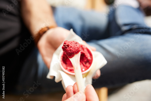 Fruit-flavored ice cream