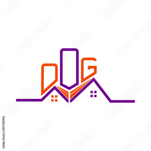 OOG Real State logo design, OOG simple and modern logo. OOG luxurious alphabet design
