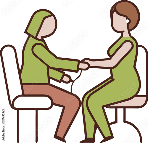 silhouette-of-a-woman-sitting-in-a-chair-on-the-le.eps