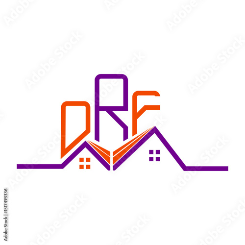 ORF Real State logo design, ORF simple and modern logo. ORF luxurious alphabet design