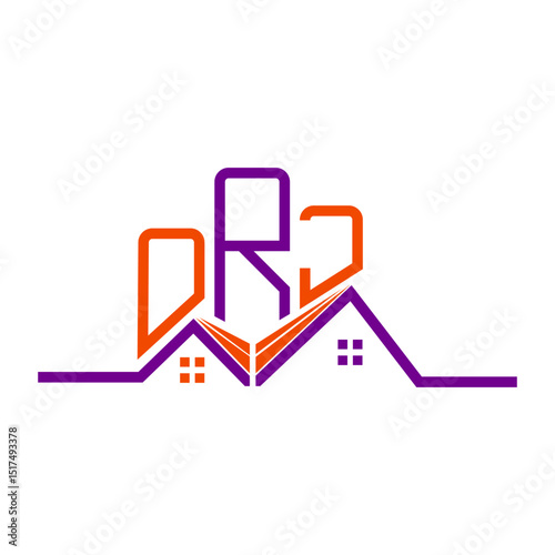 ORJ Real State logo design, ORJ simple and modern logo. ORJ luxurious alphabet design