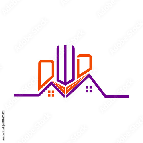 OWD Real State logo design, OWD simple and modern logo. OWD luxurious alphabet design