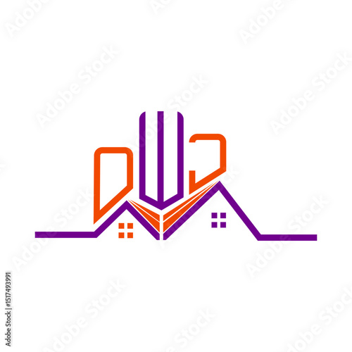 OWJ Real State logo design, OWJ simple and modern logo. OWJ luxurious alphabet design
