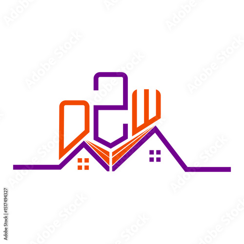OZW Real State logo design, OZW simple and modern logo. OZW luxurious alphabet design