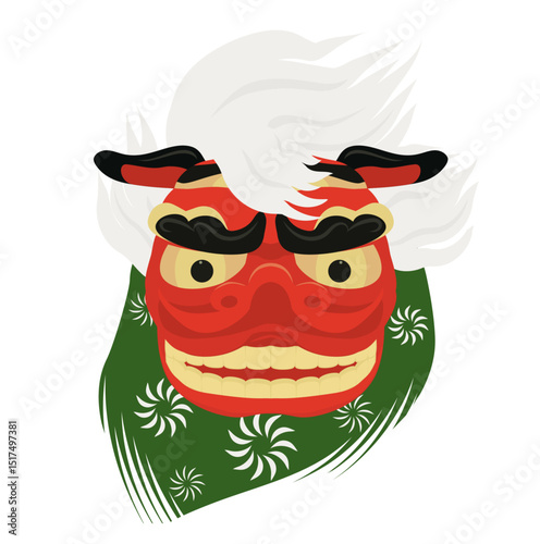 獅子舞のイラスト