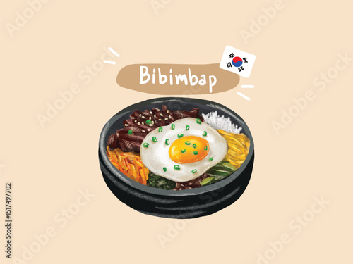 Bibimbap, National food for Korea