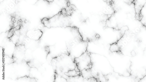 Close-Up White Marble Texture with Black Veins